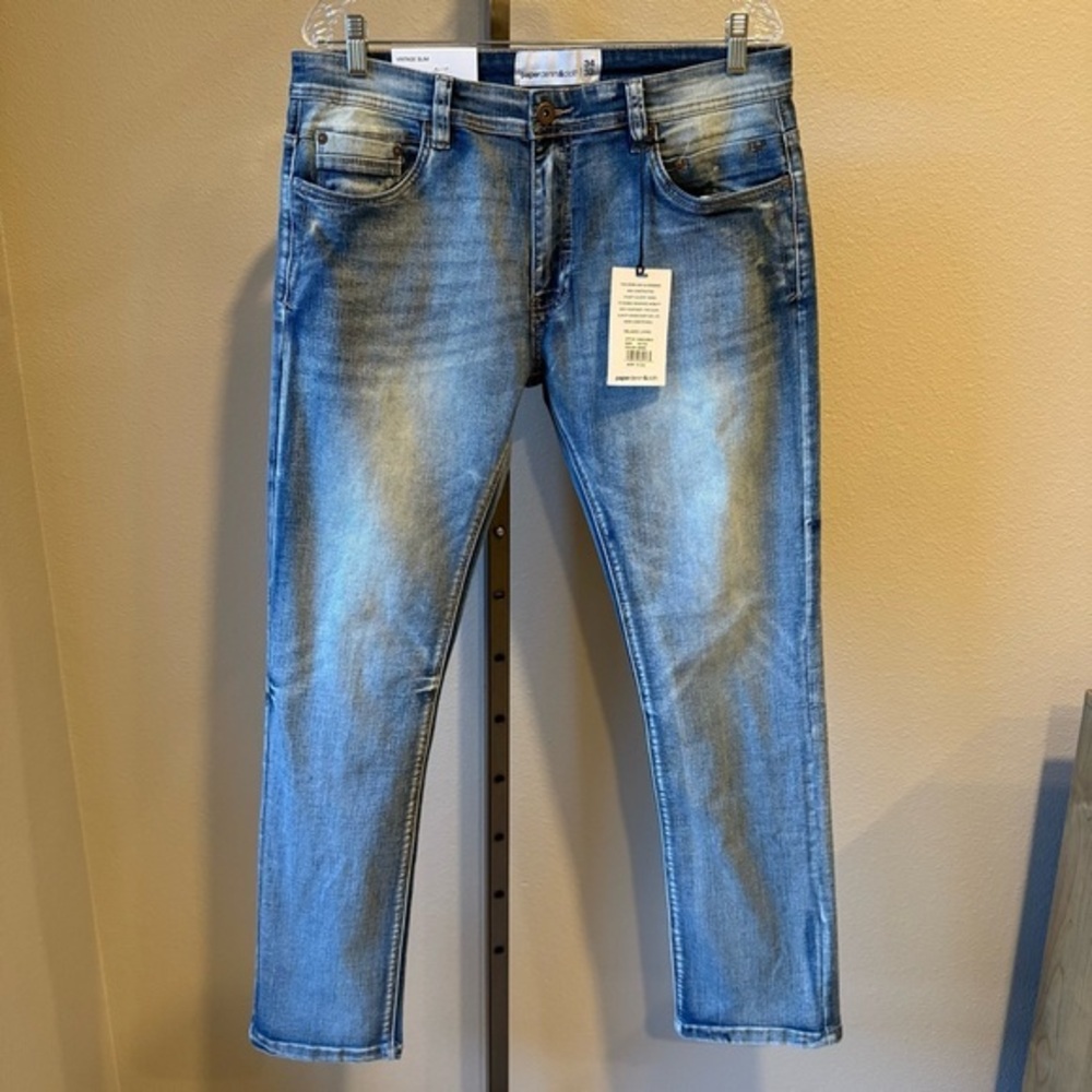 NWT paper denim & cloth men’s vintage slim jeans size 34/32